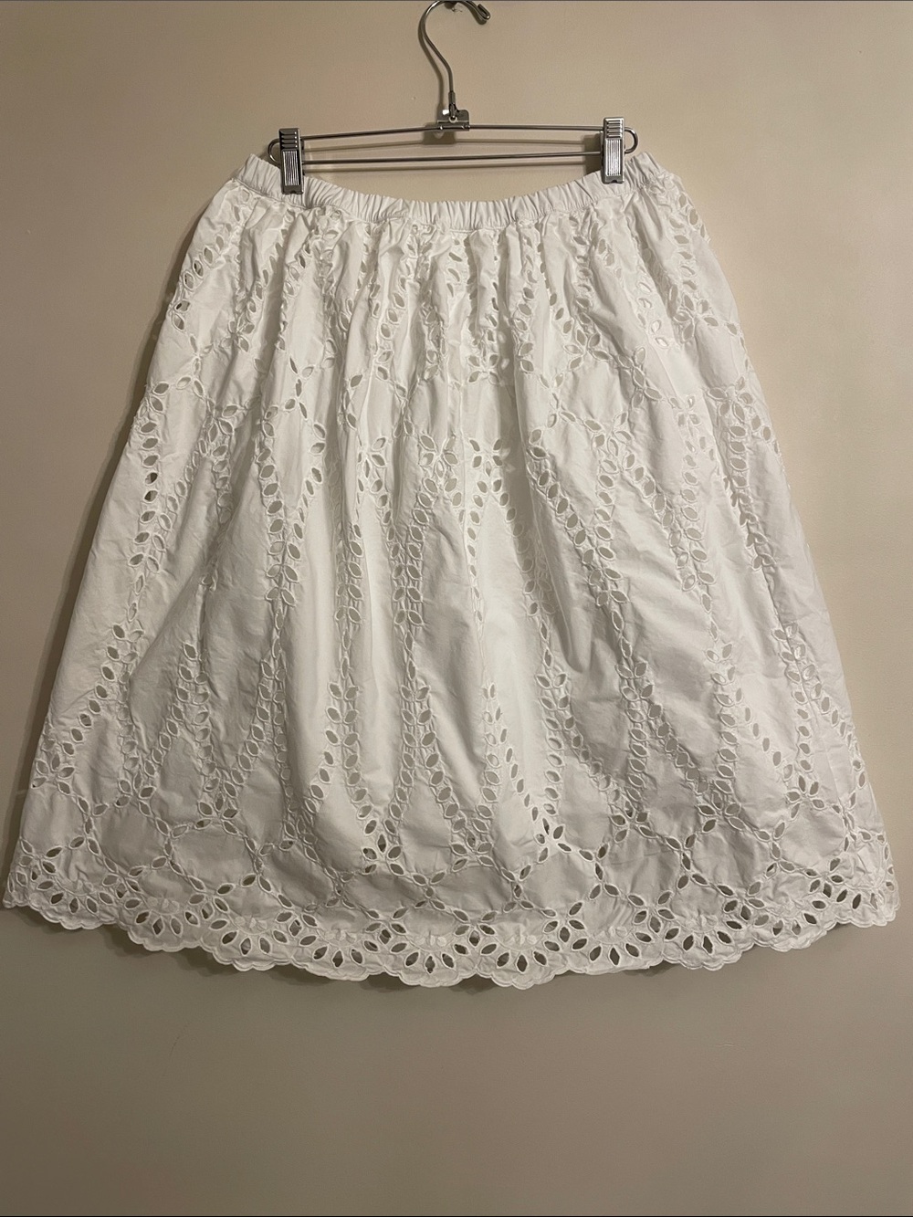 Frank & Eileen White Eyelet Midi Skirt - Picture 2 of 9